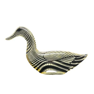 VTG Palatnik Lucite Night & Day Duck Sculpture Black & White Brazil Made - Image 1 of 4
