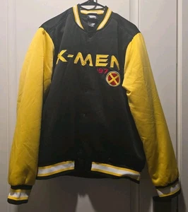 Marvel X-Men Jacket Unisex M Black ‘97 Logo Satin Bomber BoxLunch Exclusive Med - Picture 1 of 11