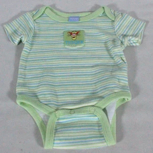 OUTFIT DISNEY BABY WINNIE THE POOH TIGRO VERDE A RIGHE 3 MESI PEZZO UNICO - Foto 1 di 4