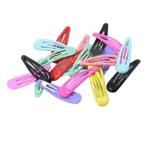 20Pcs Solid Candy Color Hair Clips No Slip Metal Hair Clips Snap Barrettes - Picture 1 of 7