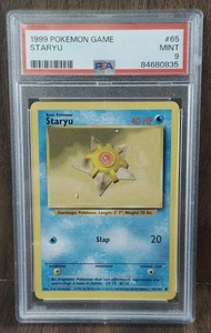 STARYU PSA 9 1999 POKEMON GAME BASE SET #65/102 MINT  - Picture 1 of 2