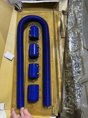 Summit 390148-B Radiator Hose Blue Stainless Hose Blue Ends 48" Length - Image 1 of 4