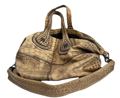 Bolso Givenchy Ruiseñor Cocodrilo Repujado Negro Marrón Gris Bronceado Gunmetal 2 vías   Foto 1 de 4