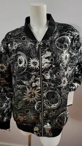 NUOVO JOHNNY WAS BEE ACTIVE DROP SPALLA BOMBER GIACCA NINA MOON STAR TAGLIA XL - Foto 1 di 4