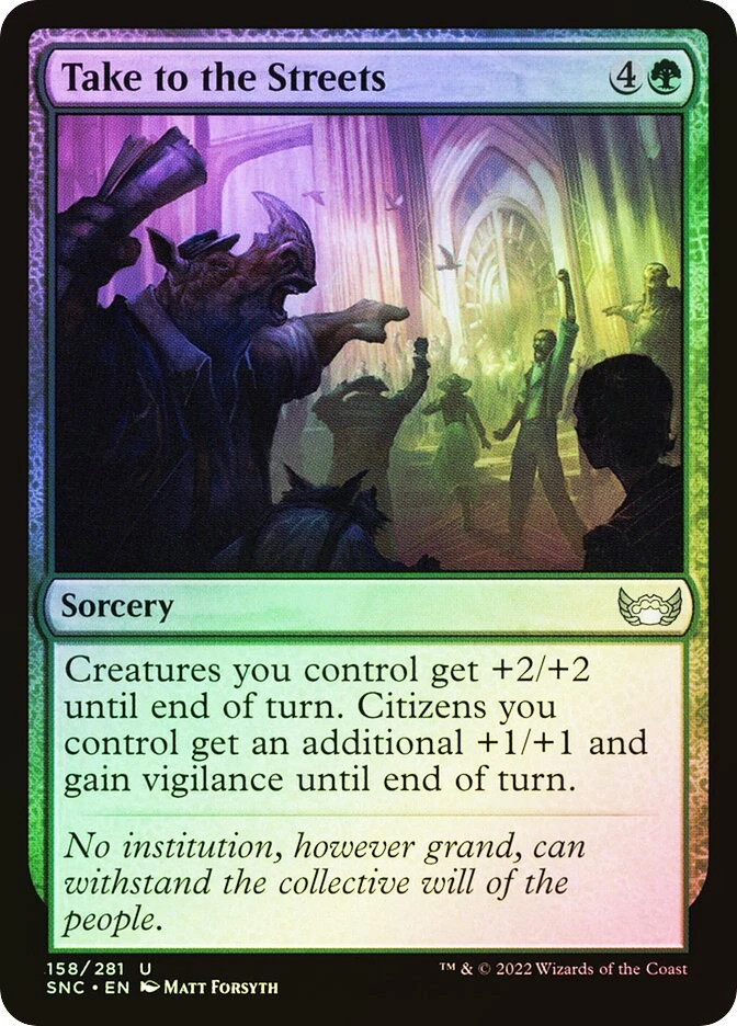 MTG FOIL Take to the Streets  - Streets of New Capenna #158 - Image 1 of 1