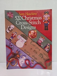 Sam Hawkins 520 Christmas Cross Stitch Designs Book 1998 Vintage Full Color - Picture 1 of 10