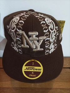 New York Brown Baseball Cap Small Size 56 cm (3) - Picture 1 of 11