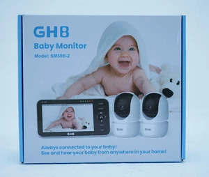 GHB Babyphone mit 2 Kameras 5 Zoll 720P HD IPS-Display Babyphone Kamera 500mAh - Bild 1 von 2