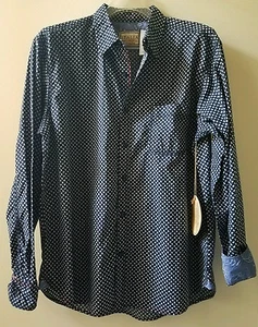 ITALIA Men's Navy Print LS Casual Shirt SIZE XL Retail $99 NWT (10) - Picture 1 of 8
