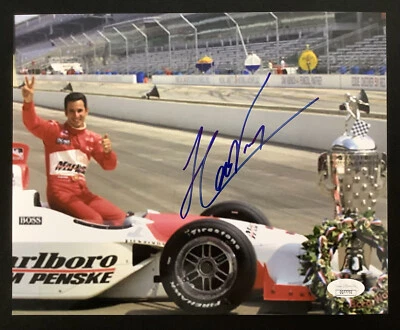 Helio Castroneves Signed Photo 8x10 Racing Auto IndyCar 500 Penske CART DWTS JSA - Image 1 of 2