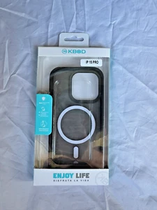 KBOD Enjoy Life- Apple Iphone 15 Pro Magsafe Case- Black - Picture 1 of 4