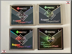 PRETEC Compact Flash CF 16MB 32MB 64MB 128MB 256MB 512MB 1GB 2G 4GB 8GB mit Box - Picture 1 of 2