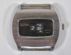 Orologio vintage anni '60 Sutton Digital Made in Swiss Jump Hour - Foto 1 di 8