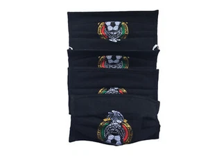 4 Pack of Handmade Mexican Soccer Fabric Face Masks - Futbol Mexicano - Picture 1 of 1
