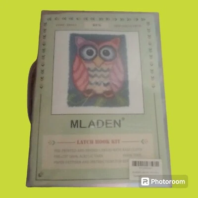 Mladen Owl Latch Hook Kit 20x15” Code New Colorful Rug Art To Make - Image 1 of 4