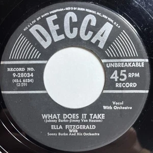 Ella Fitzgerald Sonny Burke Orchestra – What Does It Take / Lazy Day VG RARE 7” - Picture 1 of 8