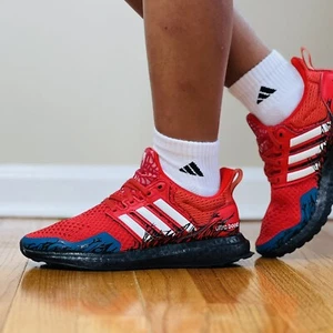 Adidas UltraBoost Spider-Man 2 Kids Size 5.5 Youth School Shoe Sneaker #341 - Picture 1 of 24