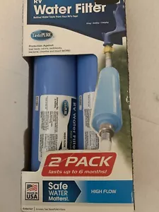 2 PACK Camco TastePURE KDF Carbon High Flow Inline RV Water Filter 40045 NIB - Picture 1 of 6