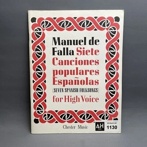 Manuel de Falla: 7 Spanish Folksongs Vocal & Piano Sheet Music (Higher voice) - Picture 1 of 3
