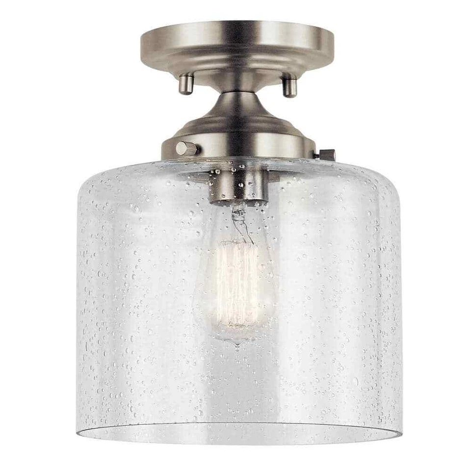 Kichler Winslow 1 Light Semi Flush Brushed Nickel - 44033NI
