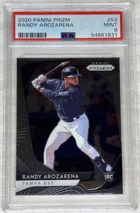 2020 Panini Prizm Randy Arozarena Tampa Bay Rays #53 PSA 9 MINT Rookie Card - Picture 1 of 2