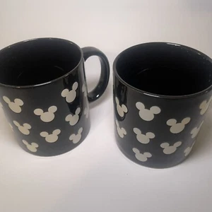 Vintage Disney Mickey Mouse Ears Black & White Silhouette Coffee Cup Mug - Picture 1 of 7