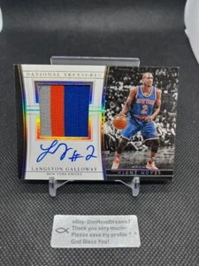 Parche automático de 3 colores Panini National Treasures 2015-16 Langston Galloway #15/25 - Imagen 1 de 2