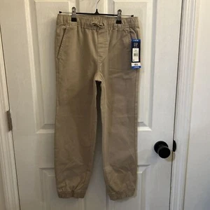 NWT Gap Kids Boys Stretch Twill Jogger, Size Large (10/12) ,Khaki - Picture 1 of 20
