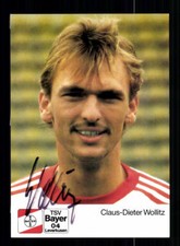 Claus Dieter Wollitz autograph card Bayer Leverkusen 1989-90 original + A 190301