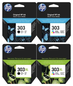 HP 303/303xl Inchiostro Cartucce Envy Foto 6220 6230 6255 7134 7155 Set - Afbeelding 1 van 10