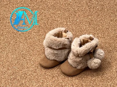 Faux Fur Boots First Steps Stepping Stones Baby Shoes 6-9M - Image 1 of 4