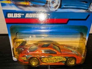 HOT WHEELS MAINLINE OLDS AURORA, ORANGE GOLD CHROME SPOKE WHEELS #175 Slick ~ - Picture 1 of 8