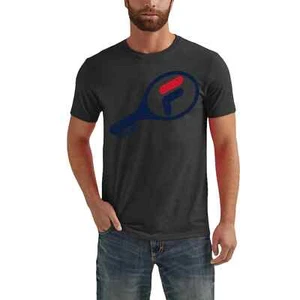FILA CHARCOAL GREY MEN'S TENNIS LOGO S/S T-SHIRT SZ: 6XL 6X NWT - Picture 1 of 3
