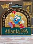 Vtg Atlanta 1996 Olympic  Izzy Mascot Pin ~ 100 Years Of Modern Olympic Games