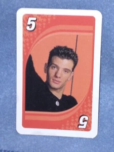 NSYNC UNO #5 JC Chasez Playing Card Mattel 2000 Red - Picture 1 of 2