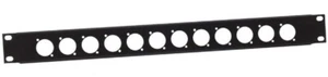 Adam Hall 1 HE U Rackblende für 12x XLR D Typ Form Frontplatte Rackpanel Blende - Picture 1 of 5