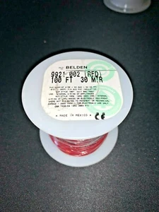 BELDEN CABLE 9921-002 / 9921 002 (RED) , 22 AWG , 100 FT / 30 MTR - Picture 1 of 5