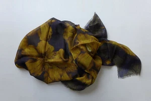 Dries Van Noten Frayed Hibiscus Floral Print Scarf - New with tags, RRP £330 - Picture 1 of 12