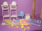 Barbie Heart Family Baby Lil Friends Rosebud High Chair Walker Potty Lot NEW