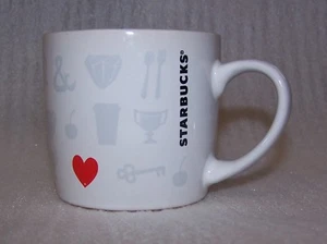 Starbucks Keramik Tasse rotes Herz 7,8 Unzen - Bild 1 von 5