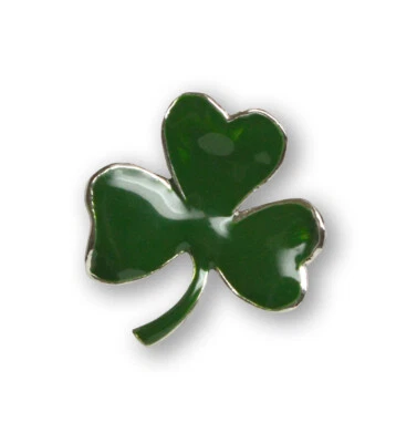 St Patricks' Day Irish Shamrock Pin Green Enamel on Pewter PIN-74 - Image 1 of 4