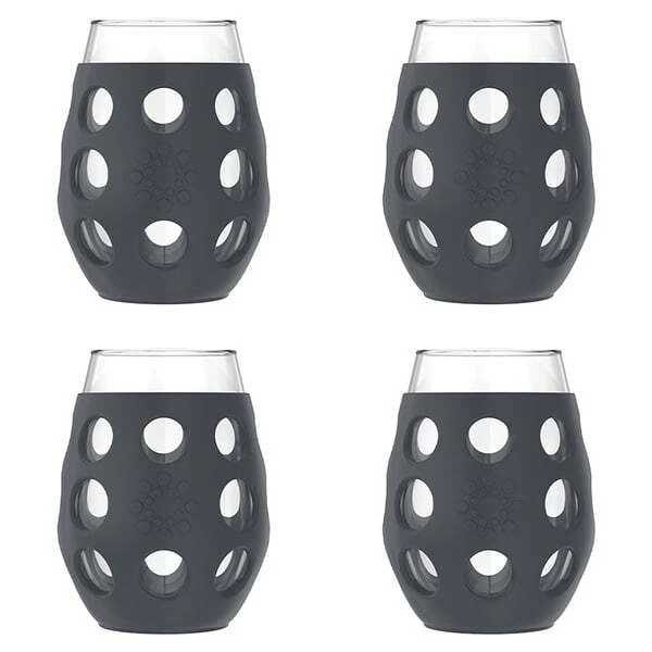 Paquete de 4 copas de vino Lifefactory para interiores y exteriores sin BPA de 11 onzas Foto 1 de 1