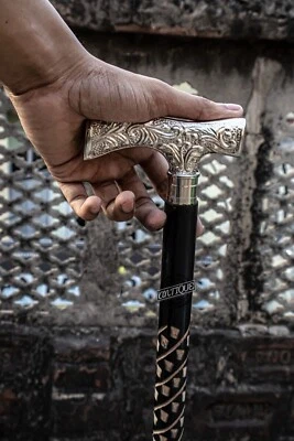 Victorian Gift for Women Men US Antique Wooden Walking Cane Stick Handle Unisex - Image 1 of 4