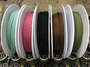 vintage petersham rayon ribbon 1/4" trim 1yd made in France - Picture 1 of 9