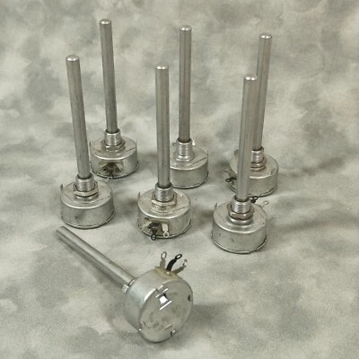 Vtg Centralab WW-03Ω 3Ω Potentiometer Lot (7) 5W Wirewound Long Shaft NOS 🎛️ - Image 1 of 4