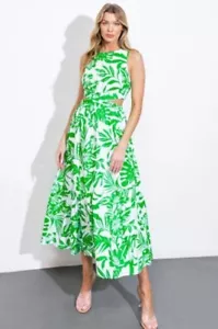Flying Tomato NWOT Boho Whimsy Tropical Festival Y2K Live Your Truth Dress L - Picture 1 of 15