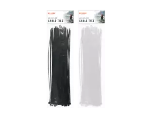 Paquete de 48 corbatas de cable para exteriores resistencia a la intemperie material duradero negro/blanco - Imagen 1 de 5