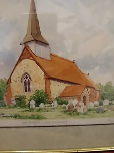 PAUL REYNOLDS"St.Mary's Little Burstead" Watercolor Signed Copy 92/100 36X30X1sm - Picture 1 of 13