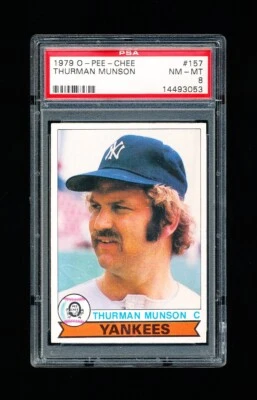 1979 OPC BASEBALL 157 THURMAN MUNSON PSA 8 NM-MINT YANKEES - Image 1 of 3