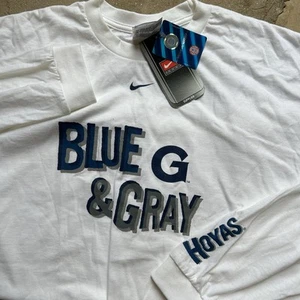 New Vintage Nike Georgetown Hoyas Center Swoosh Long Sleeve T-Shirt Men’s Large - Picture 1 of 10